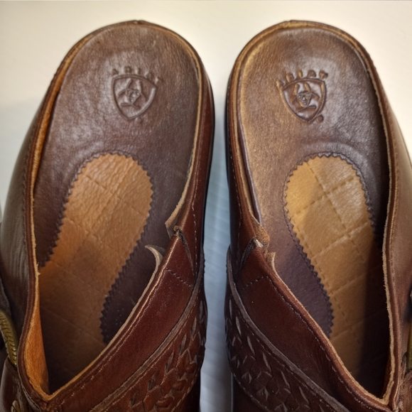 Ariat Leather Clogs Sz 8.5 - Picture 6 of 8